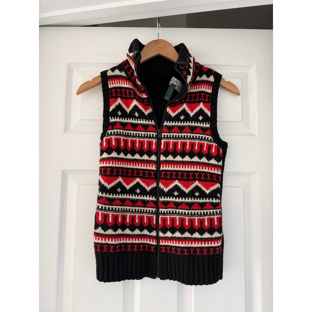 VTG Lauren Active Ralph Lauren Full-Zip Fair Isle Sweater Vest Wool Knit Winter